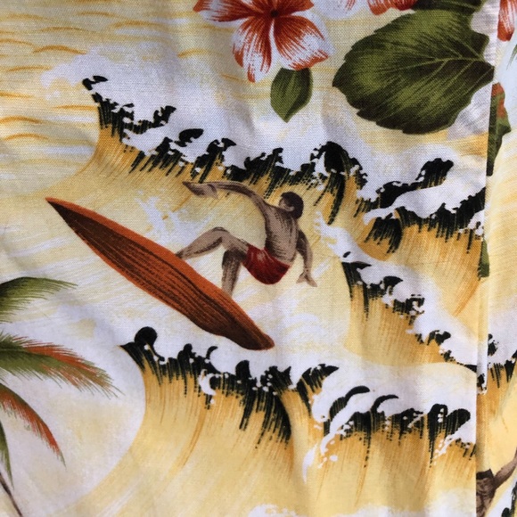 1990s Hawaiian Dress, Surfer Novelty Graphic Kitschy Print, SZ 10, Medium - Picture 8 of 8